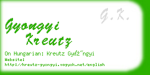 gyongyi kreutz business card